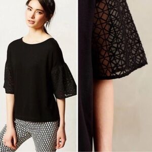 Dolan Left Coast | Anthropologie | Trellised Lantern Sleeve Top | Sz M